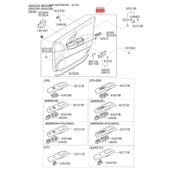 Оббивка (накладка) салону ліва 82301-1H010EQ Mobis