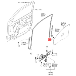 Блок кнопок склопідйомника 93575-3E010BL Mobis