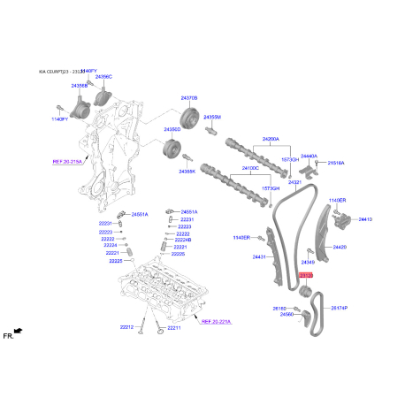 Шестерня, коленчатый вал 23121-03AA0 Mobis - 2312103AA0 - схема с каталога 23120, CEURPTJ23 2312103AA0
