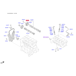 Шестерня, распределительный вал 24370-04000 Mobis