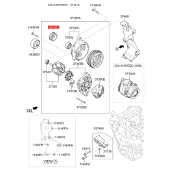 Шків інерційний (муфта) генератора 37321-3C000 Mobis