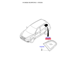 Боковое стекло правое 87820-2B040 Mobis