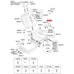 Сидение крепление левое 88180-3E420FC Mobis