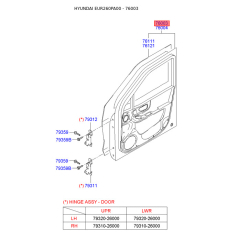 Двері, кузов ліві 76003-26111 Mobis
