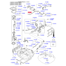 Крышка, топливной бак 31152-1H200 Mobis