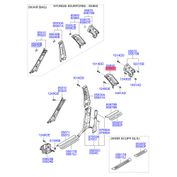 Обивка (накладка) салона правая 85860-2B000J4 Mobis