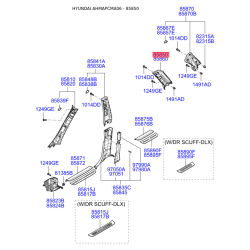 Обивка (накладка) салона левая 85850-2B010J4 Mobis