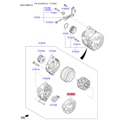 Защитная крышка, генератор 37390-2B710 Mobis