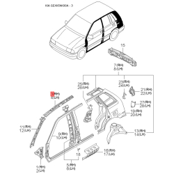 Кріплення підкрилка і бризковика KB092-51833 Mobis