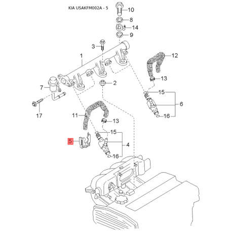 Реле, противоблокировочное устройство 0K011-67740A Mobis - 0K01167740A - схема с каталога 5, USAKFM002A 0K01167740A