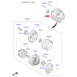 Ролик паразитный (ведущий) поликлинового ремня 25286-3LAA0 Mobis