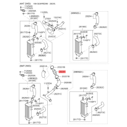 Хомут, повітряний шланг компресора 28291-2A100 Mobis