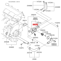 Корпус термостату 25617-23040 Mobis