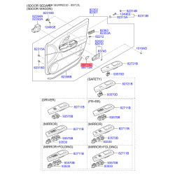 Світловідбивач (катафот) дверей лівий 92631-1H000 Mobis