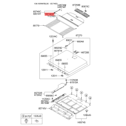 Утримуюча стрічка (поводок полки), кришка багажного відділення 85740-3E200WK Mobis