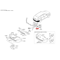 Кронштейн, буфер левый 86623-1H100 Mobis