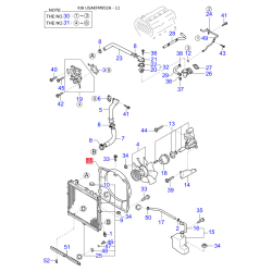 Щит заднього стоянкового гальма в зборі правий 0K045-26280 Mobis