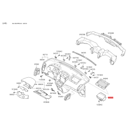 Подушка безпеки пасажирська на передню панель 84530-1H000 Mobis