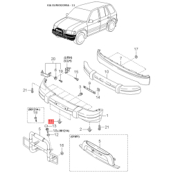 Кріплення підкрилка і бризковика ліве 0K019-51881F02 Mobis