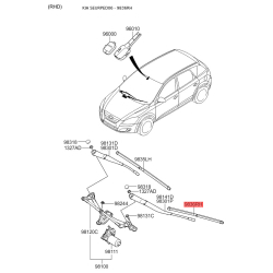 Щетка стеклоочистителя 98360-1H100 Mobis