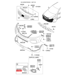 Емблема радіатора 86353-2P000 Mobis
