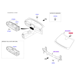 Датчик света (освещенности) 97254-3V500 Mobis