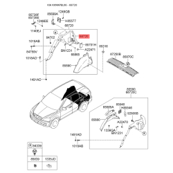 Обивка багажника правая 85555-3E501FC Mobis