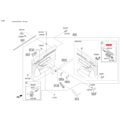 Блок кнопок стеклоподъёмника 93570-2P300VA Mobis