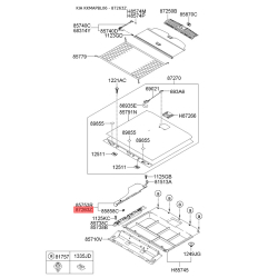 Обивка багажника левая 87263-3E100CY Mobis