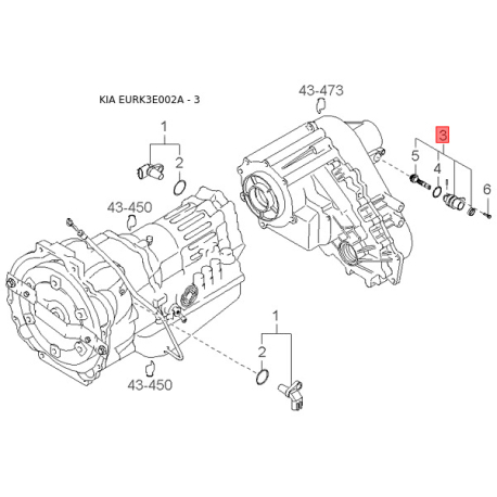Кріплення і натяг ременя безпеки переднє ліве 88830-3E211CY Mobis - 888303E211CY - схема з каталогу 3, EURK3E002A 888303E211CY