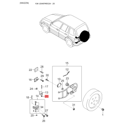Каркас сиденья с отделкой правый 0K020-88413A96 Mobis