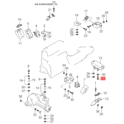 Шайба (кільце металеве) заглушки передньої кришки мотора 0K080-37275 Mobis
