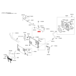 Шланг радіатора верхній 25411-2E200 Mobis