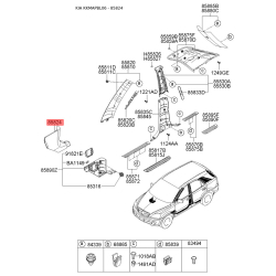 Обивка (накладка) салона правая 85885-3E000FC Mobis