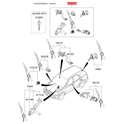 Замок, замок-вимикач 81905-3E460 Mobis