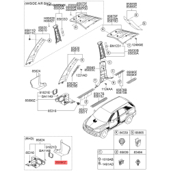 Оббивка (накладка) салону ліва 85875-3E610FC Mobis