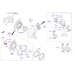 Важіль верхній (планка розведення) колодок стоянкового гальма правий 58236-C5000 Mobis