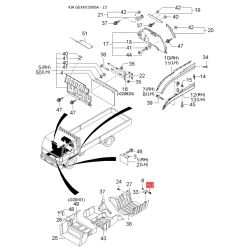Прокладка, заслонка кожуха отопителя 0K2Y3-76461 Mobis