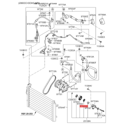 Шкив компрессора кондиционера 97833-22000 Mobis