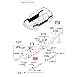 Обшивка (підкрилок), колісна ніша передня ліва 87751-1F000 Mobis