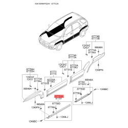 Обшивка (підкрилок), колісна ніша передня права 87752-1F500 Mobis