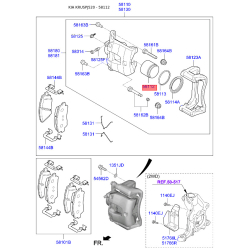 Поршень гальмівного супорта 58112-2E000 Mobis