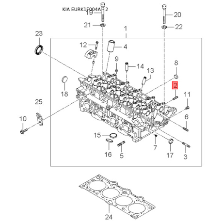 Крепление фонарь задний 86910-21000 Mobis - 8691021000 - схема с каталога 2, EURK1F004A 8691021000