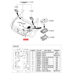 Проводка (жгут, коса) аккумулятора 91200-1F010 Mobis