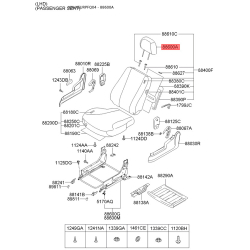 Регулювальний елемент, підголівник 88700-1F0005BK Mobis