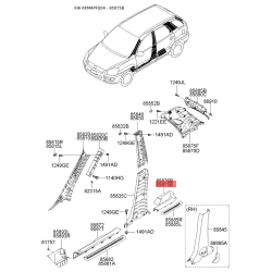 Обивка (накладка) салона левая 85882-1F000EZ Mobis