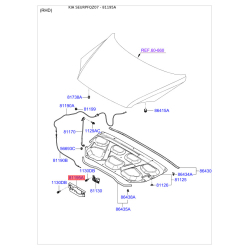Замок капота 81195-1F000 Mobis