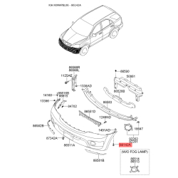 Болт бампера 86142-22000 Mobis