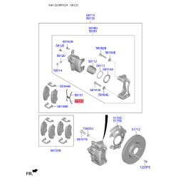 Пружина, колодки диского тормоза 58188-C5000 Mobis