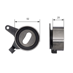 Натяжний ролик ременя ГРМ Gates